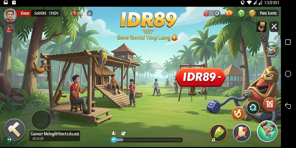 Tampilan gameplay IDR89 yang cerah dan menyenangkan.