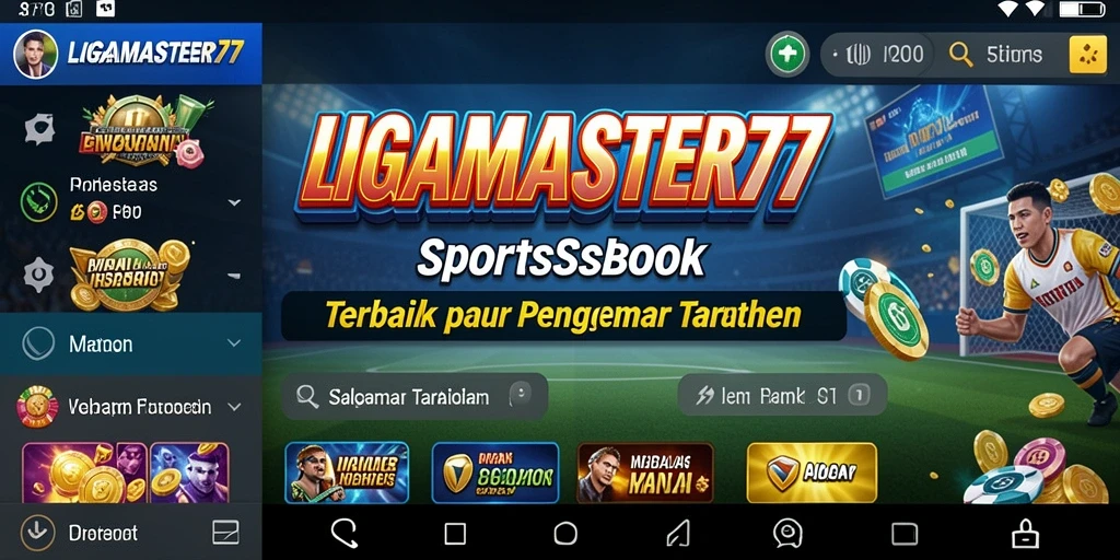 Tampilan utama gameplay LIGAMASTER77 yang menarik dan interaktif.