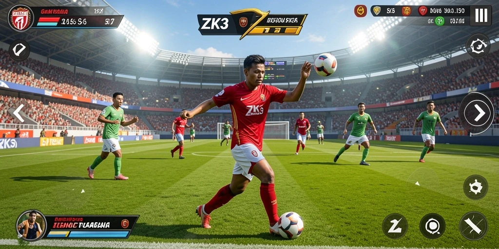 Tampilan gameplay ZK3 yang seru dan kompetitif.